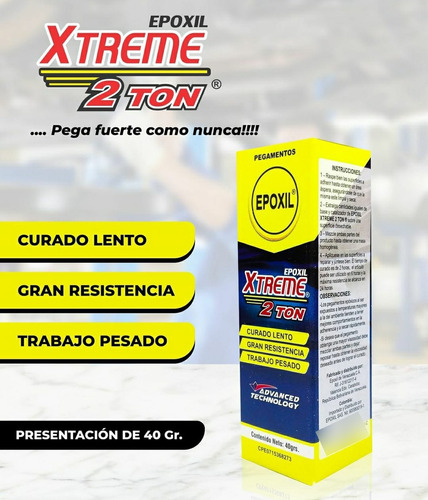 Pega Epoxica Epoxil Tanque Linea Completa 40grs