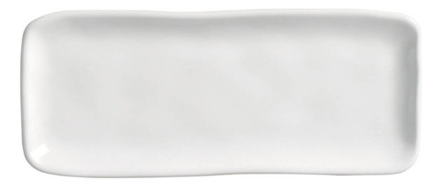 JOGO C/ 4 TRAVESSAS RETANGULAR PEQUENA ORGÂNICO NEW WHITE 22x9,5CM PORTO BRASIL