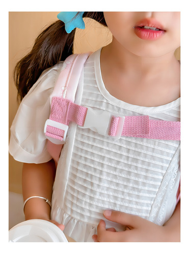 Mochila infantil estampada en tela Oxford, bonita tela Kuromi, color violeta, diseño de tela lisa