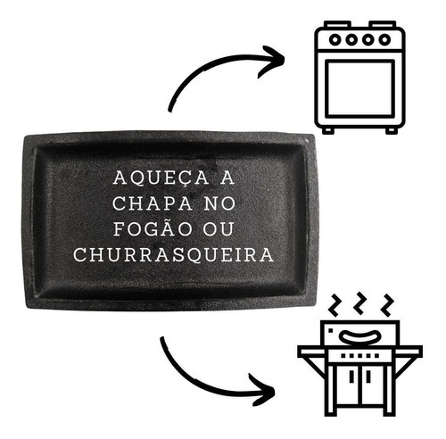 Kit 10 Tábuas Para Espetinho E Porção Com Chapa E 2 Cumbucas