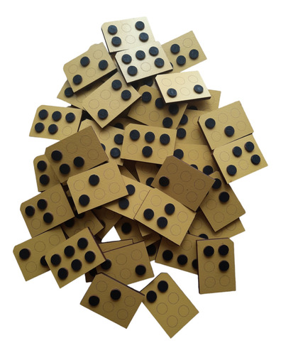 Abc Braille+vocales+numeros Sin Imán Pintados 3x4cm