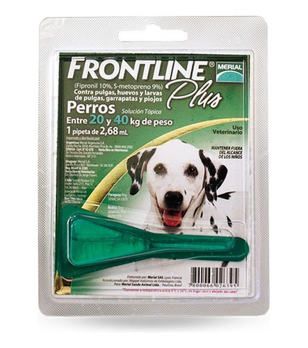 Frontline Plus Pipeta Perros 20 A 40 Kg