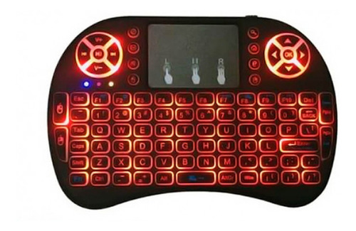 Mini Teclado Controle Sem Fio Smart Tv Ps Pc Android C/ Led