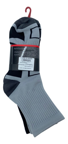 Calcetines Wilson Para Hombre 6 Pares Gris Y Negro Gris Y Negro Lineas Y Cuadros 25-29