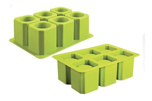 Molde Se Silicon Para Vasos De Hielo Marca Ibili Color Verde