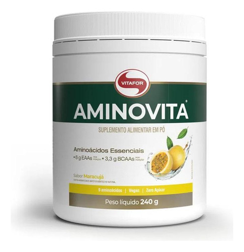 Aminoácidos Essenciais Aminovita Vitafor 240g Vegan