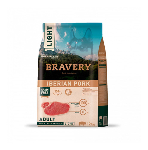 Bravery Cerdo Iberico Light Perro Mediano Grande 12 Kg