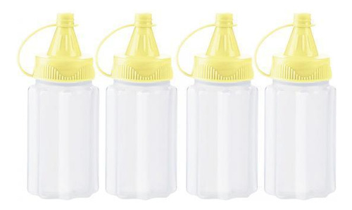 4 Paquete De 2-4 Botellas Pequeñas Exprimibles, 4 Piezas