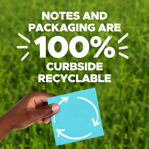 Sticky Notes Post-it Wanderlust Pastels 100% Recycled Paper