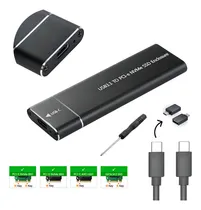 Comprar Adaptador case Ssd M2 em alumínio Nvme Pcie Ngff Sata duplo protocolo M-key Usb 3.1 gaveta type-c 10gbps