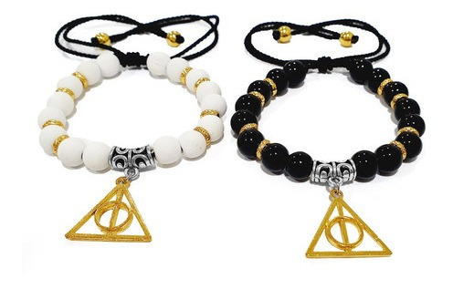 Pulsera Para Pareja Harry Potter Relquias Muerte + Estuche