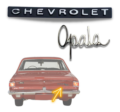 Emblemas Traseira Chevrolet Opala Especial 71 72 73 74