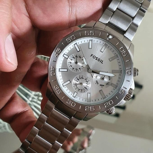 Reloj Fossil Bq2490 Caballero Plata 100% Original Acero