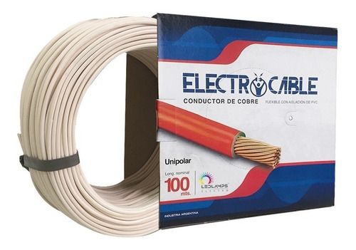 Cable Unipolar 4 Mm Rollo 100 Mts Electrocable Colores