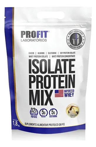 Whey Protein Isolate Protein Mix Refil 1,8kg Profit Sabor Baunilha