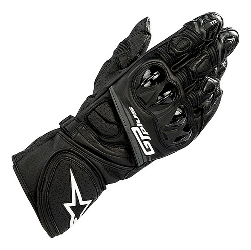 Guantes Cuero Alpinestars Gp Plus Protecciones Leonmotoparts Negro Xl 22-23cm De Circunferencia De Palma