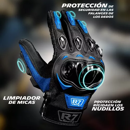 Guantes Para Motociclista R7-1 Racing Touch/limpiador Rojo