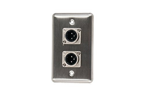 Elite Core Duplex Wall Plate W 2 Xlr Male Connections