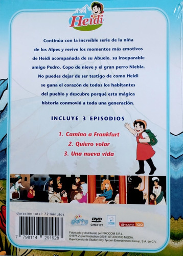 Infantil Heidi Dvd Nuevo Como Lo Viste En La Tele Vol.7