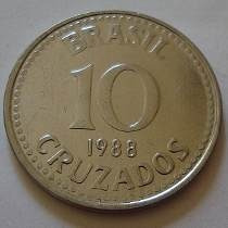 Moeda 10 Cruzados 1988