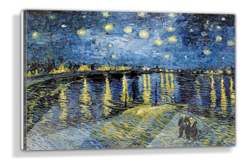 Cuadro De Vidrio Van Gogh Noche Estrellada 60x90cm
