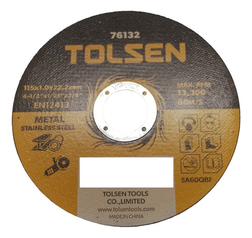 Disco De Corte Ultrafino 4-1/2pulgada Marca Tolsen X 2 Und