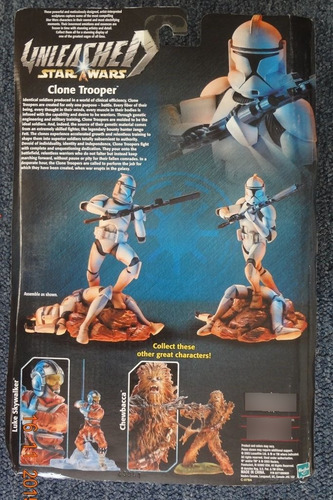 Star Wars Unleashed Clone Trooper Rojo Hasbro 8 Pulg 2004 (Usado)