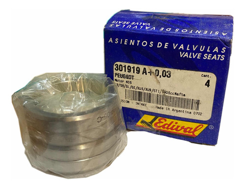 Kit X4 Asientos De Valvula Peugeot 405d Admision Edival 0,03