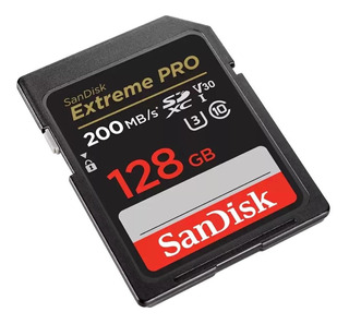 Tarjeta de Memoria Sandisk Memoria SD Extreme Pro SDXC UHS-I De 128 Gb velocidad de 200mb/s