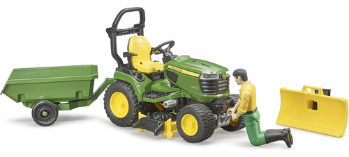Bruder 09824 Bworld John Deere Lawn Trator W Trailer And...