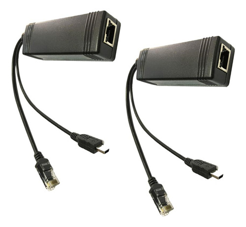2x Adaptador Atual Driver Poe Conversor Sobre Ethernet 48v A