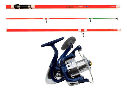 Combo Pesca Variada Mar -costa- Caña 4.20mts+reel Mystix 6bb