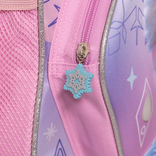 Mochila Frozen Con Luz Original Ruz Kinder Con Ruedas Rosa Liso