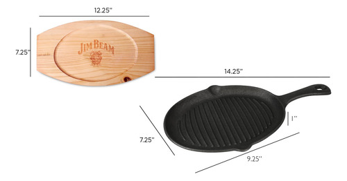 Jim Beam Jb, Construcción Resistente, Sartén De Hierro Fu.