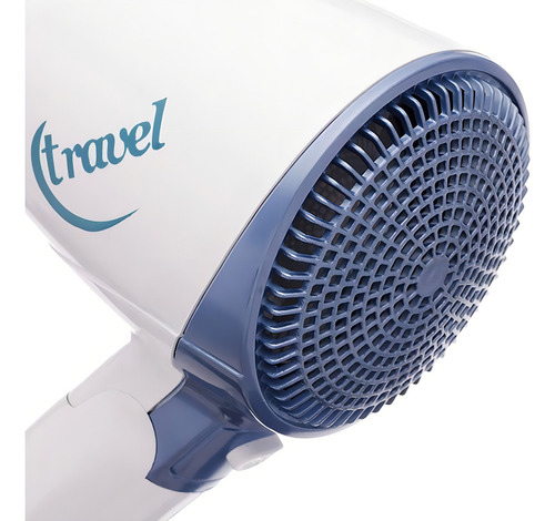 Secadora Cabello Plegable P/viaje Iones Timco Tra-2000 Blanco