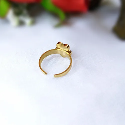 Anillo De Compromiso Laminado Oro 18k Talla 4 Y 5 Ajustable