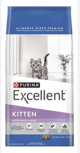 Alimento Excellent Kitten para gato de temprana edad en bolsa de 7.5 kg