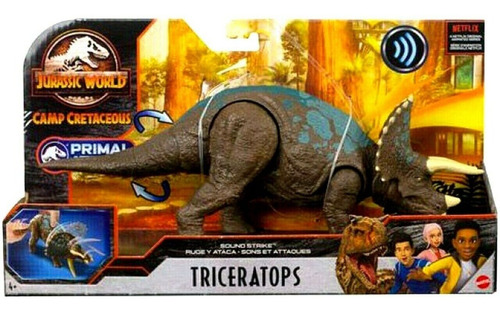 Imagen 1 de 6 de Jurassic World Triceratops Campo Cretácico Con Sonido @@