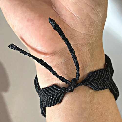 Imagen 6 de 7 de Brazalete En Macramé Con Rodocrosita + Pirita 100% Natural