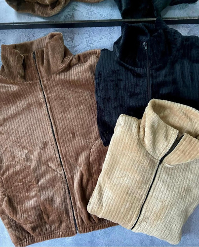 Campera Abrigada Mujer Corderito Suave Moda Casual Invierno