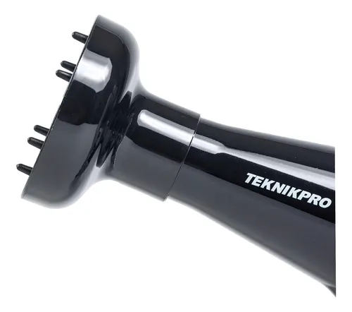 Secador De Pelo Profesional New Turbo Plus 2800 Teknikpro Color Negro