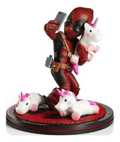 Figura Quantum Mechanix Deadpool Unicorn Selfie Q-fig Max