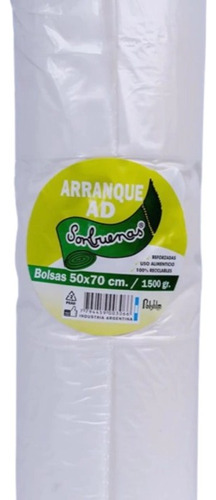 Bulto X6 Rollos Bolsa Arranque Alta Densidad 1.5k Son Buenas Cristal/transparente Ad Son Buenas 50x70 1.5kg
