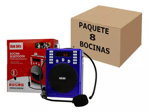 Bocina Bluetooth Portátil Con Radio Fm, Usb Spe-559a, Azul