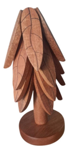Posavasos De Madera Con Forma De , Juego De 4 Piezas