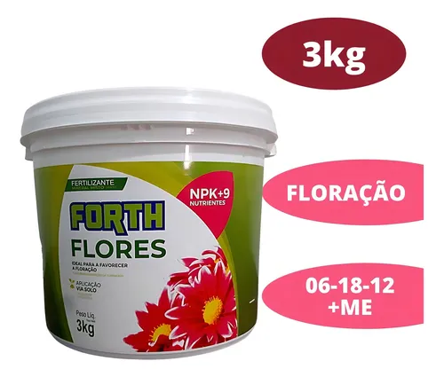 Fertilizante Forth Flores 3kg Npk + 9 Nutrientes - Floração