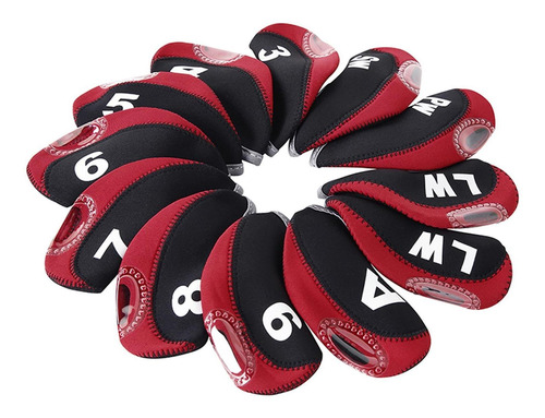 Golf Club Irons Covers Golf Wedges Headcovers Con Rojo