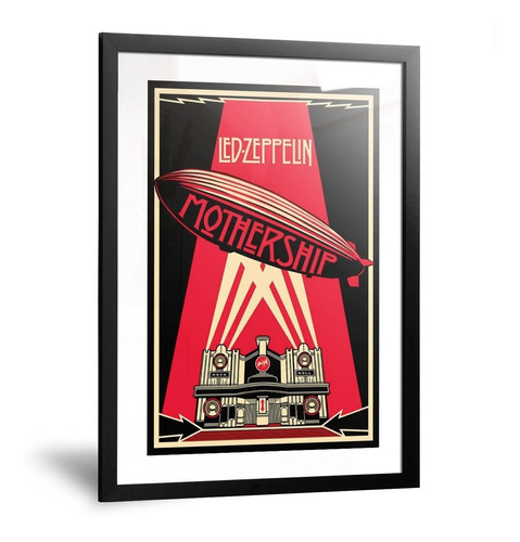 Cuadros Led Zeppelin Mothership Enmarcado Con Vidrio 35x50cm