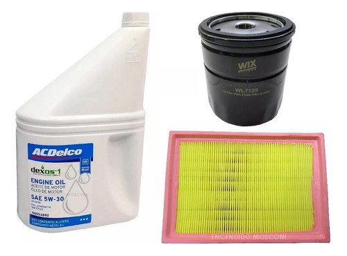 Kit Filtros + Aceite Ac Delco 5w30 Chevrolet Onix  Prisma