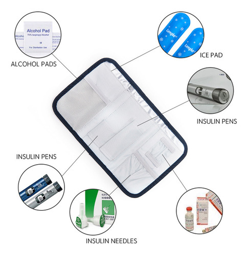 Bolsa Enfriadora De Insulina Portátil De Aluminio Impermeabl